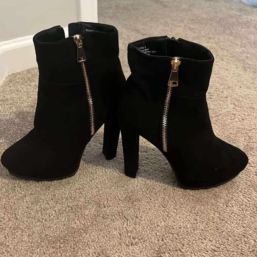 Black Platform Booties